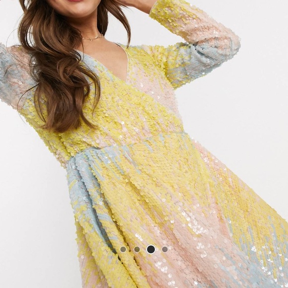 Collective the Label Petite Mini Ombré Wrap dress - Picture 3 of 4